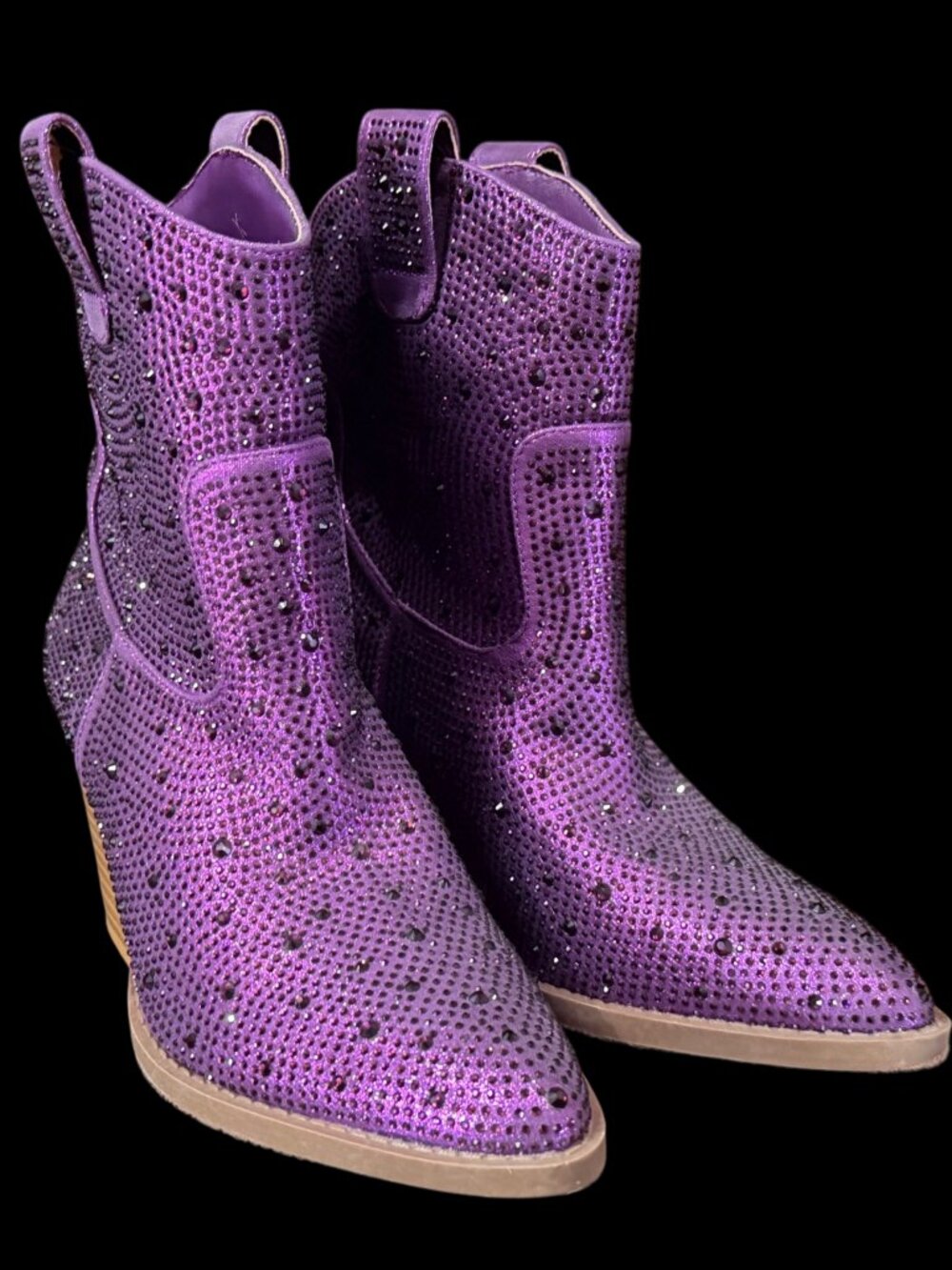 Fun Purple Ankle Boots